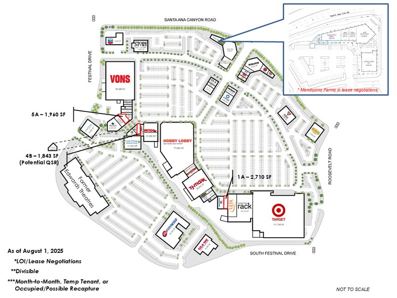 8020-8100 E Santa Ana Canyon Rd, Anaheim Hills, CA à louer - Plan de site – Image 3 sur 9