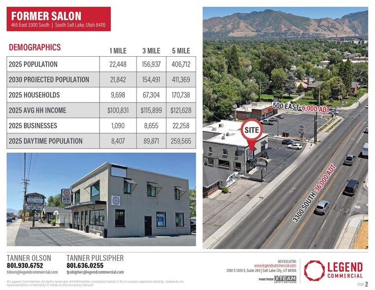 465 E 3300 S, Salt Lake City, UT à louer - Photo de l’immeuble – Image 2 sur 3
