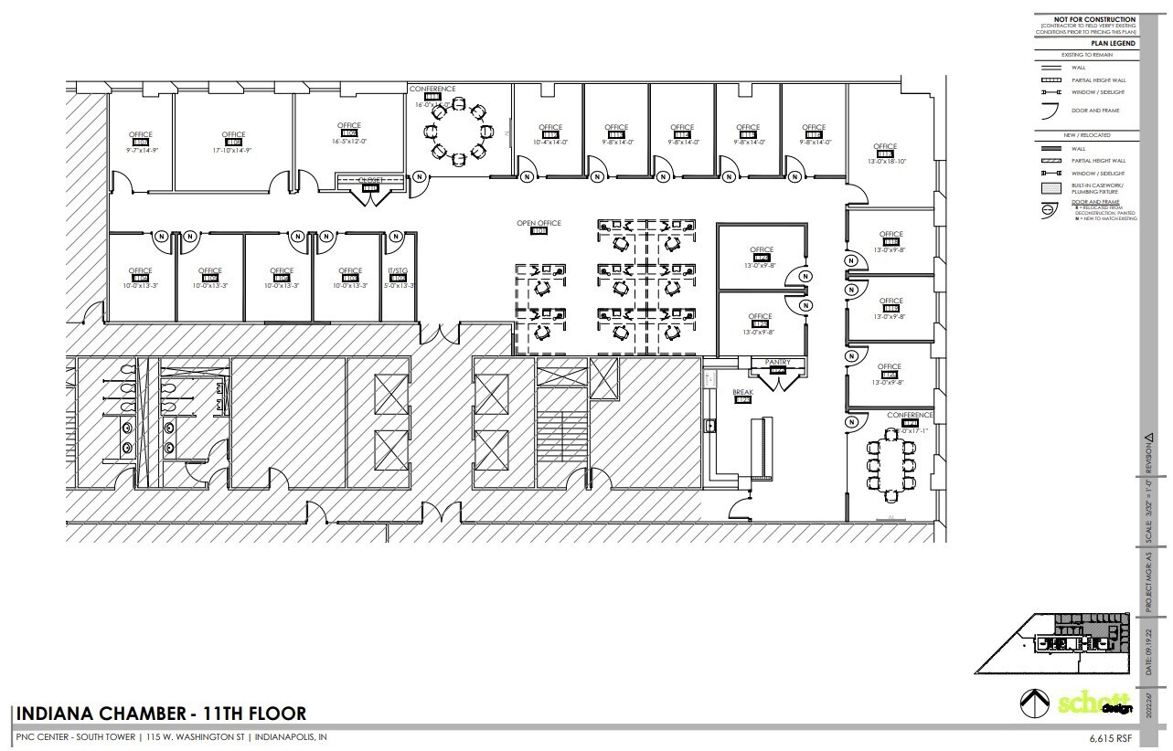 101-115 W Washington St, Indianapolis, IN à louer Plan d’étage– Image 1 sur 1