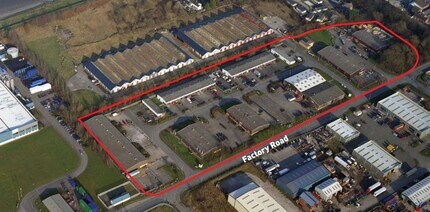 Factory Rd, Deeside, CLW - Vue aérienne vue de carte