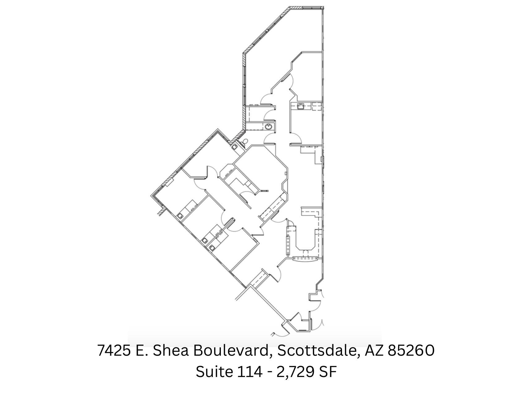 7425 E Shea Blvd, Scottsdale, AZ à louer Plan d’étage– Image 1 sur 6