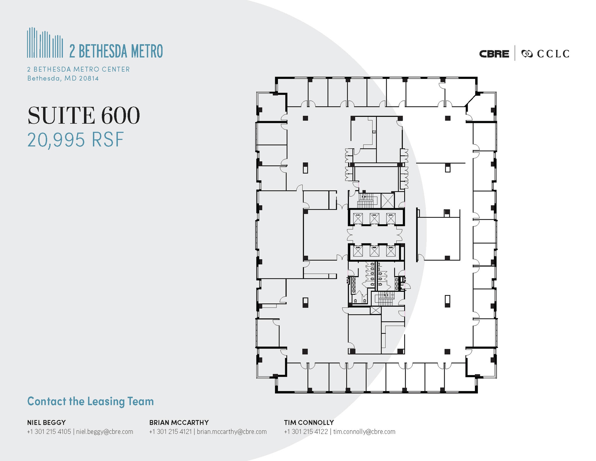 2 Bethesda Metro Ctr, Bethesda, MD à louer Plan d’étage– Image 1 sur 1