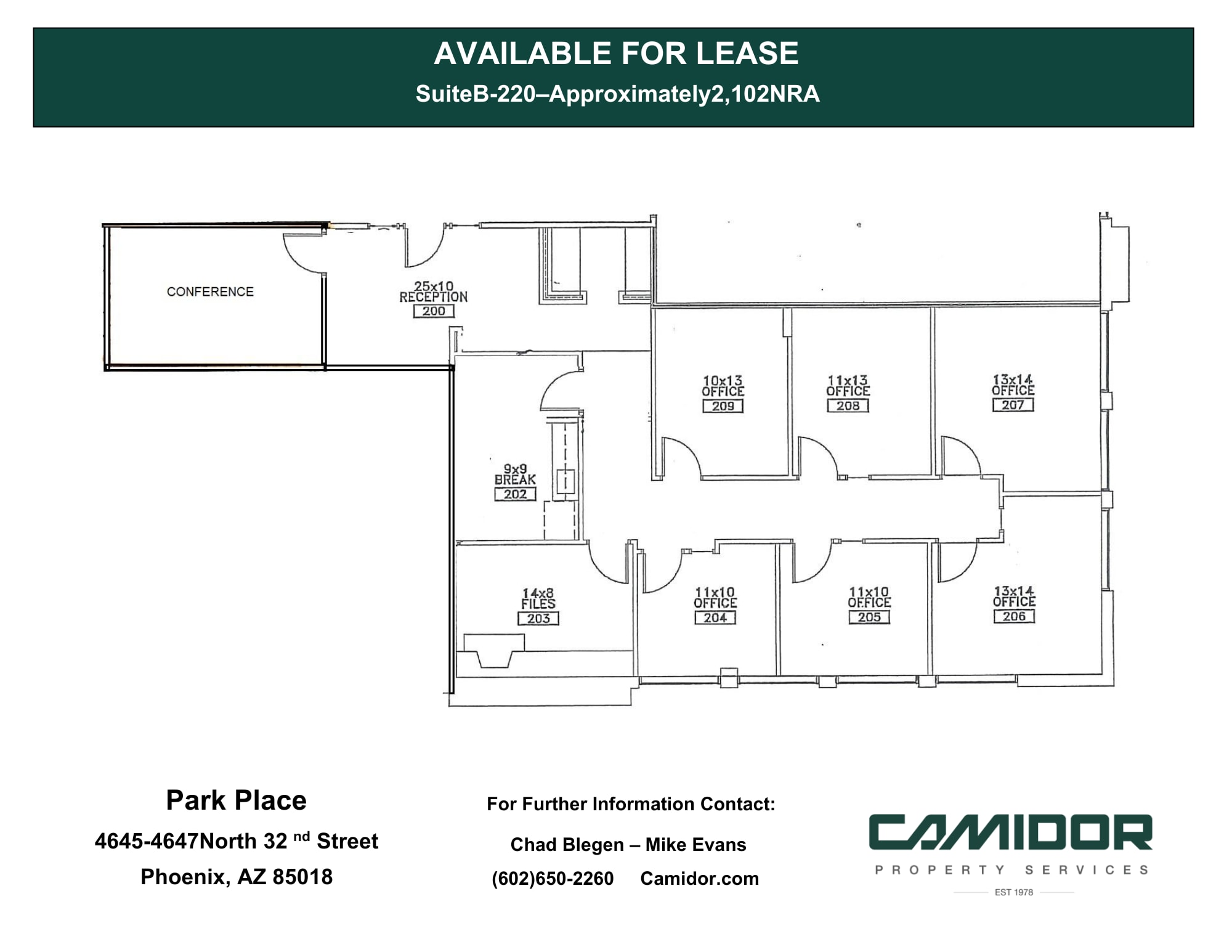 4645-4647 N 32nd St, Phoenix, AZ à louer Plan d’étage– Image 1 sur 1