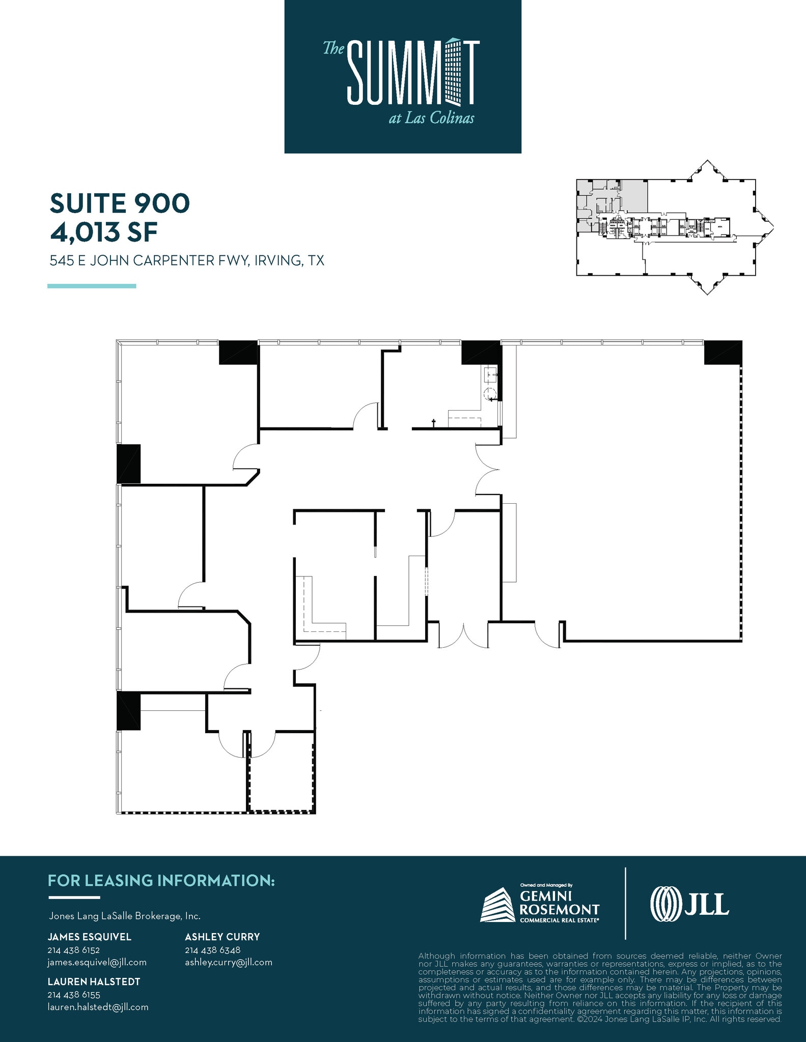 545 E John Carpenter Fwy, Irving, TX à louer Plan d’étage– Image 1 sur 1
