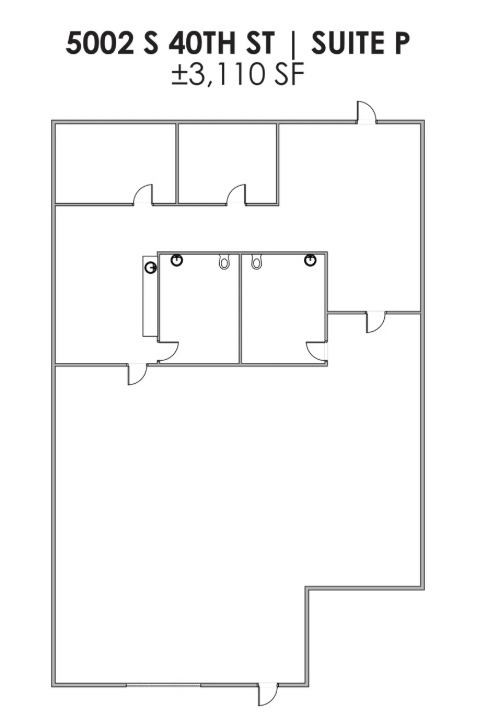 5002 S 40th St, Phoenix, AZ à louer Plan d’étage– Image 1 sur 1