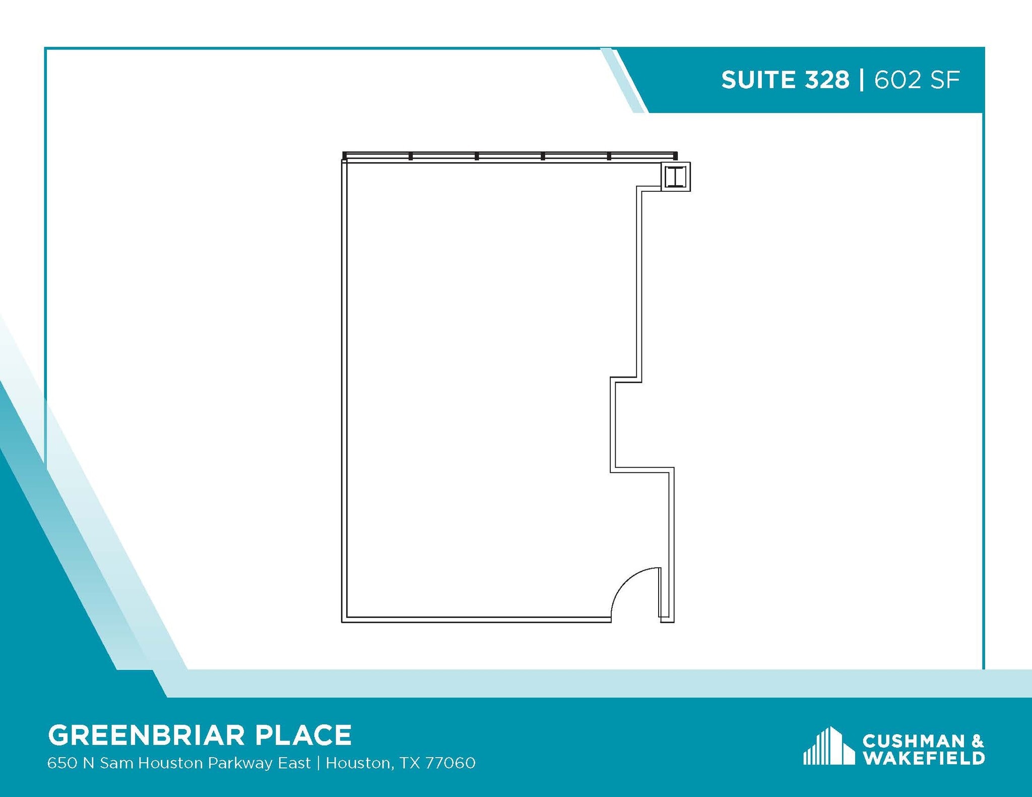 650 N Sam Houston Pky E, Houston, TX à louer Plan d’étage– Image 1 sur 1