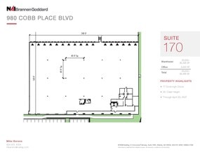 980 Cobb Place Blvd, Kennesaw, GA à louer Plan d’étage– Image 1 sur 1