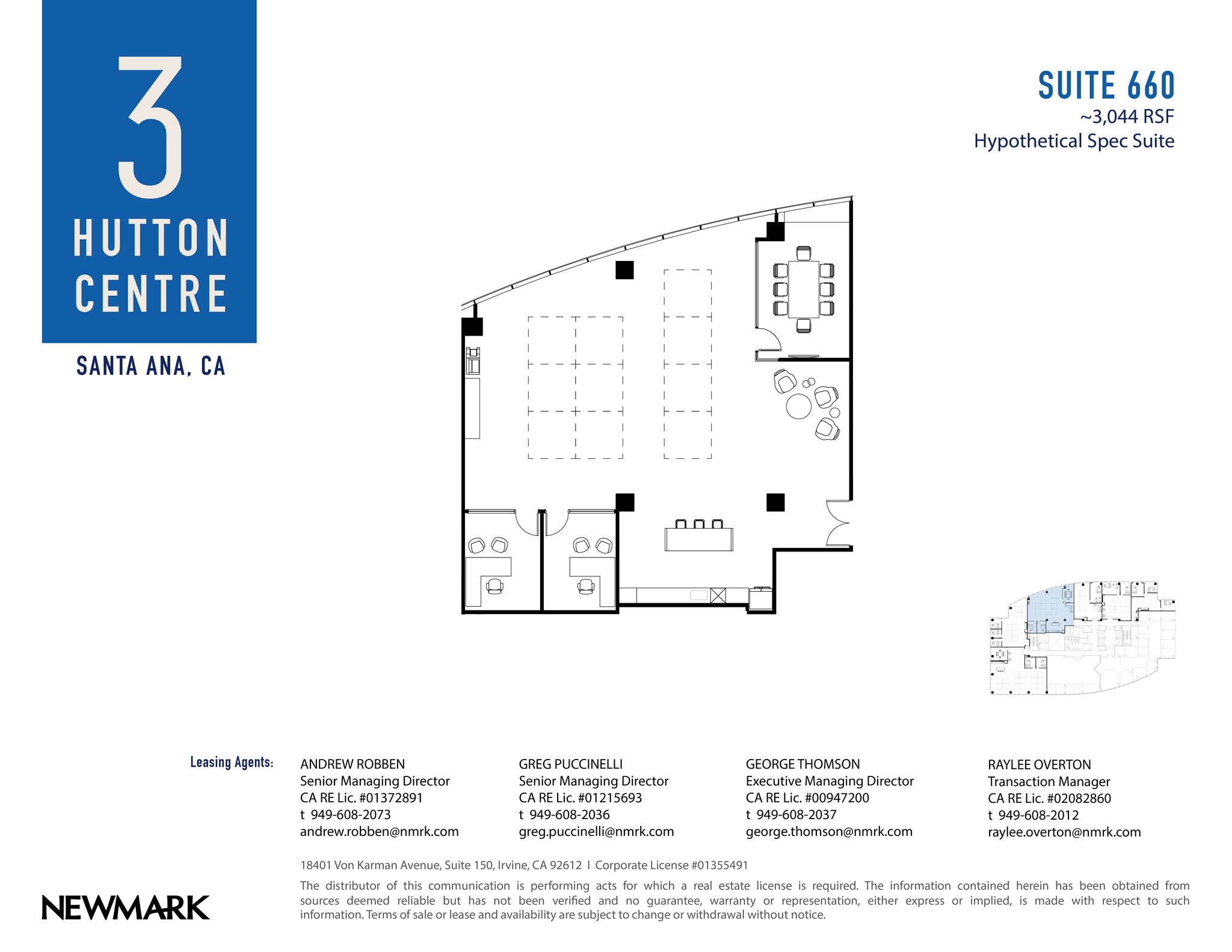 3 Hutton Centre Dr, Santa Ana, CA à louer Plan d’étage– Image 1 sur 2