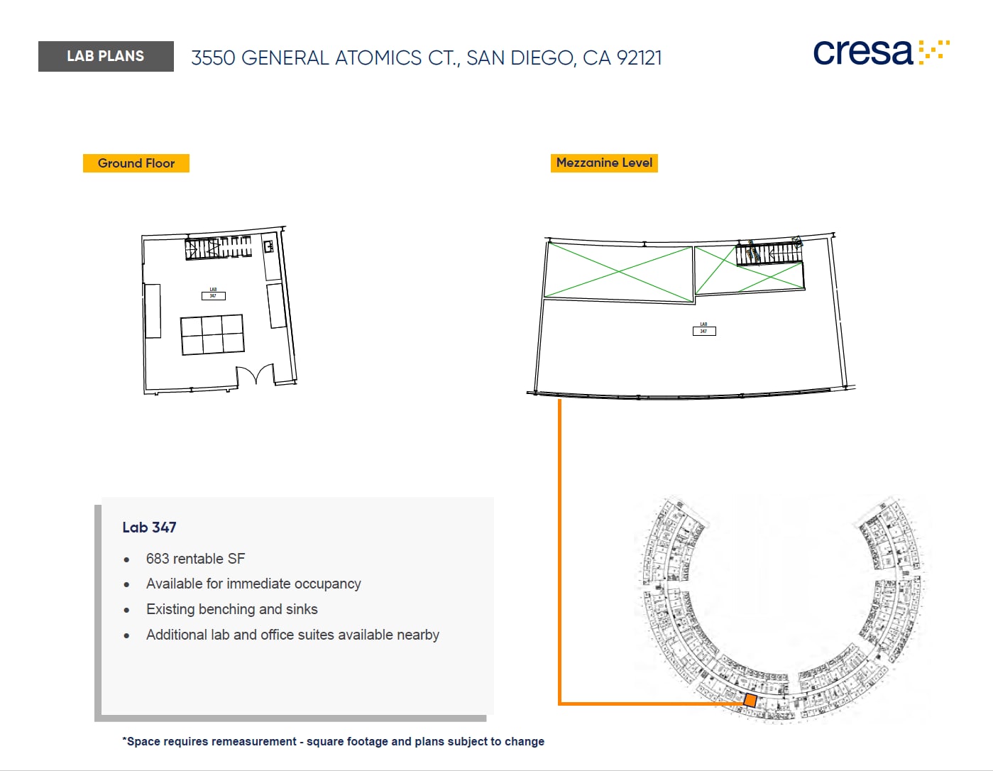 3550 General Atomics Ct, San Diego, CA à louer Plan d’étage– Image 1 sur 1