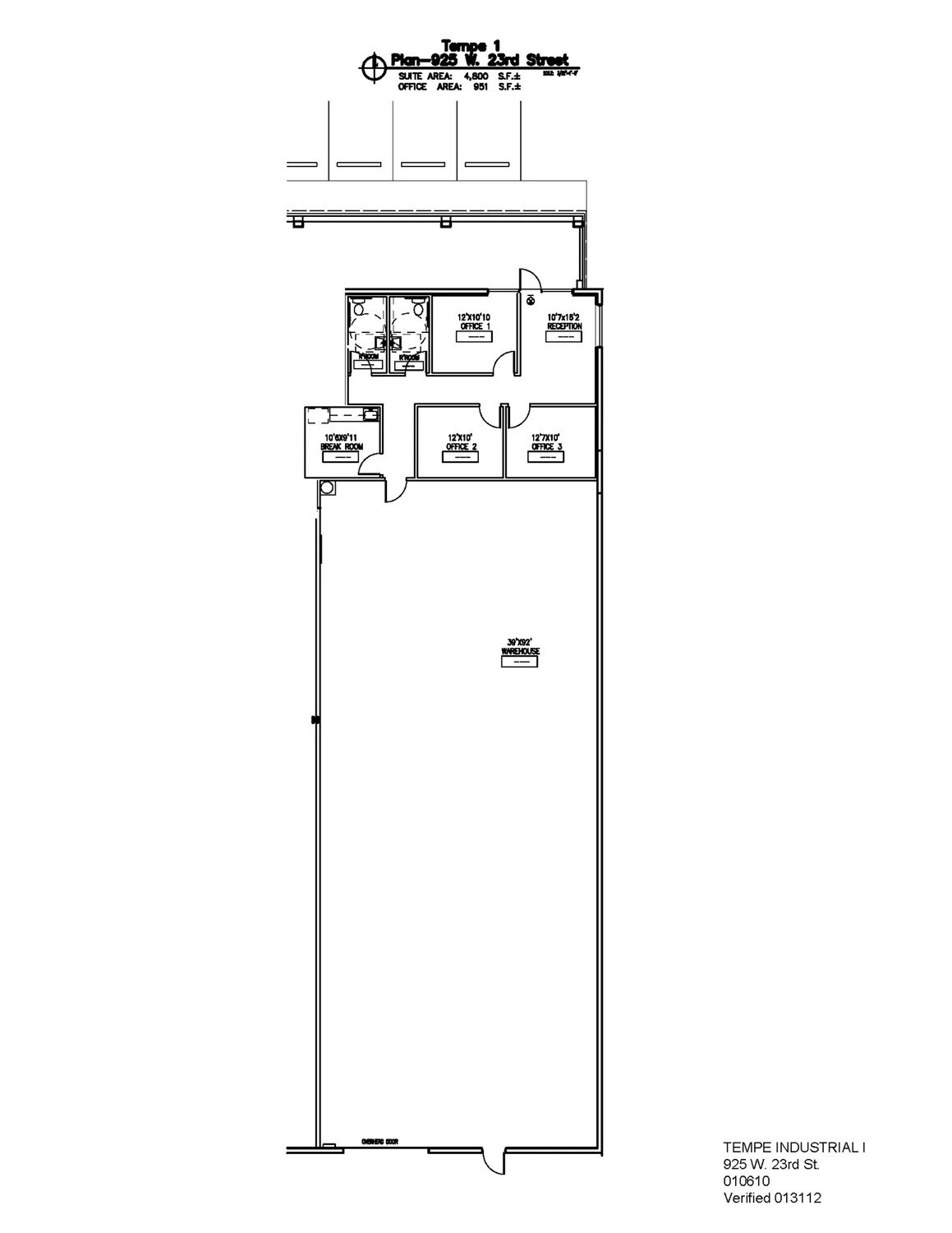 925-1027 W 23rd St, Tempe, AZ à louer Plan d’étage– Image 1 sur 1