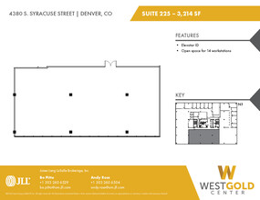 4380 S Syracuse St, Denver, CO à louer Plan d’étage– Image 2 sur 3