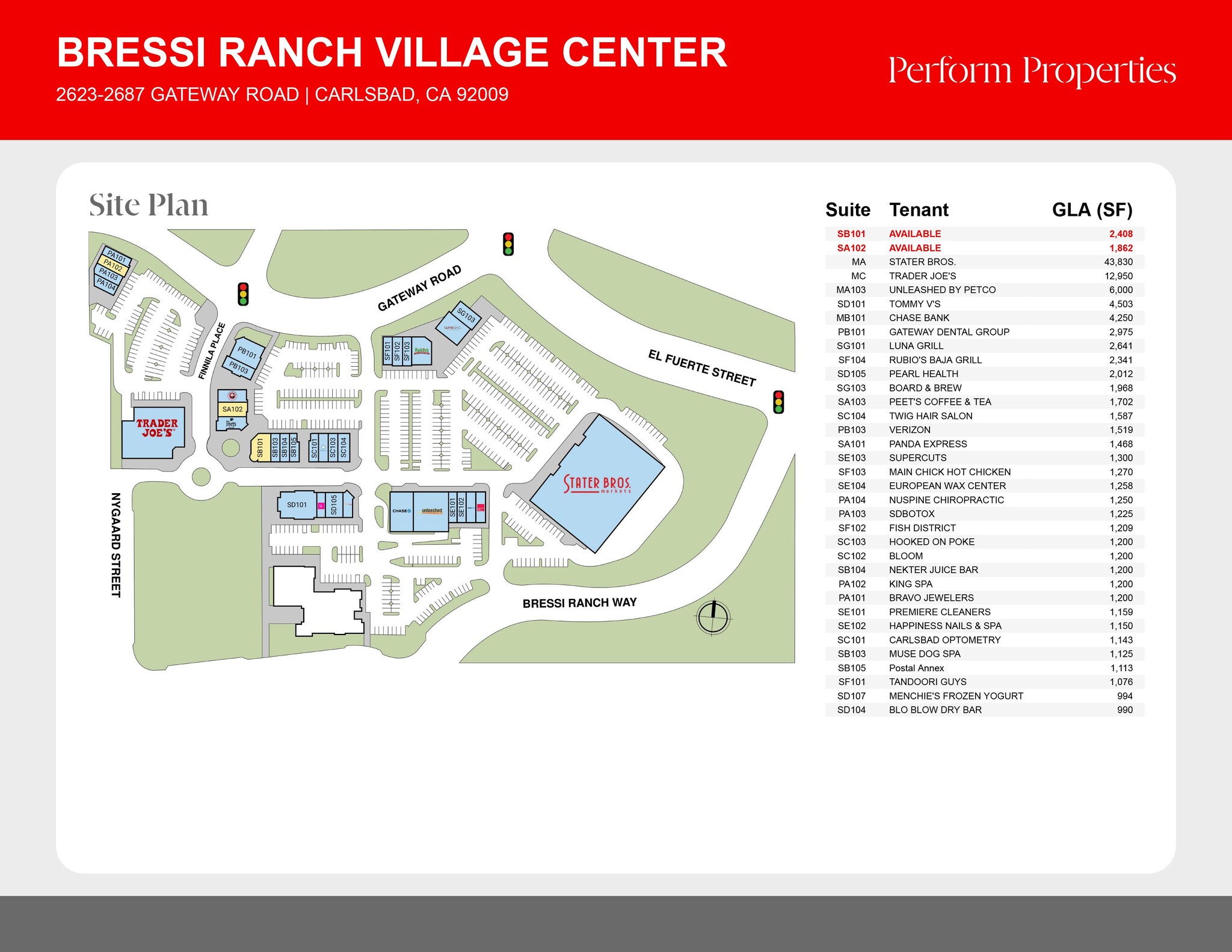 2675 Gateway Rd, Carlsbad, CA à louer Plan de site– Image 1 sur 1