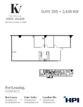 3001-3003 Knox St, Dallas, TX à louer Plan d’étage– Image 1 sur 1