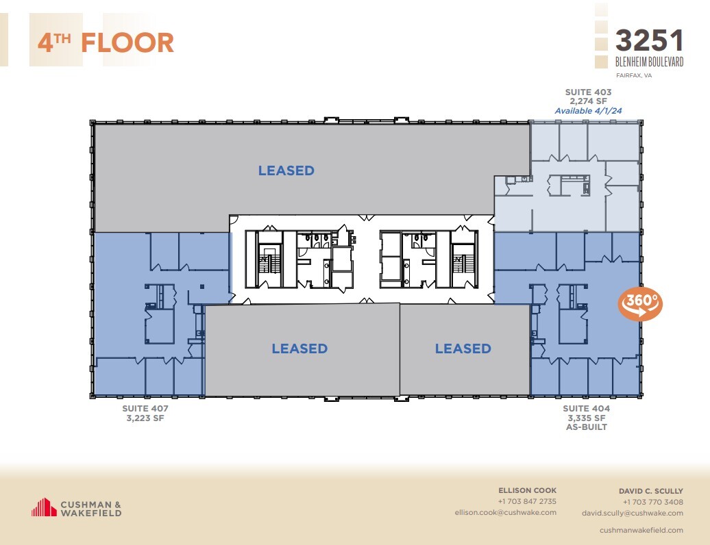 3251 Blenheim Blvd, Fairfax, VA à louer Plan d’étage– Image 1 sur 1