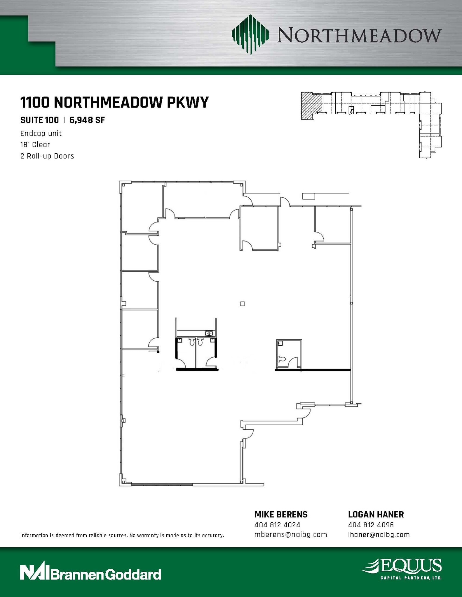 1100 Northmeadow Pky, Roswell, GA à louer Plan d’étage– Image 1 sur 1