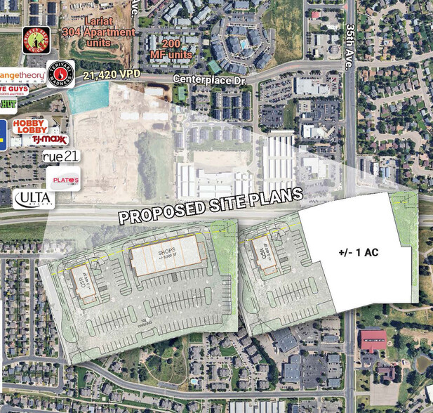 SWQ Centerplace Dr. & 38th Avenue Dr, Greeley, CO à louer - Plan de site – Image 2 sur 2