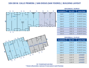 320 W Calle Primera Dr, San Diego, CA à louer Plan d’étage– Image 1 sur 1