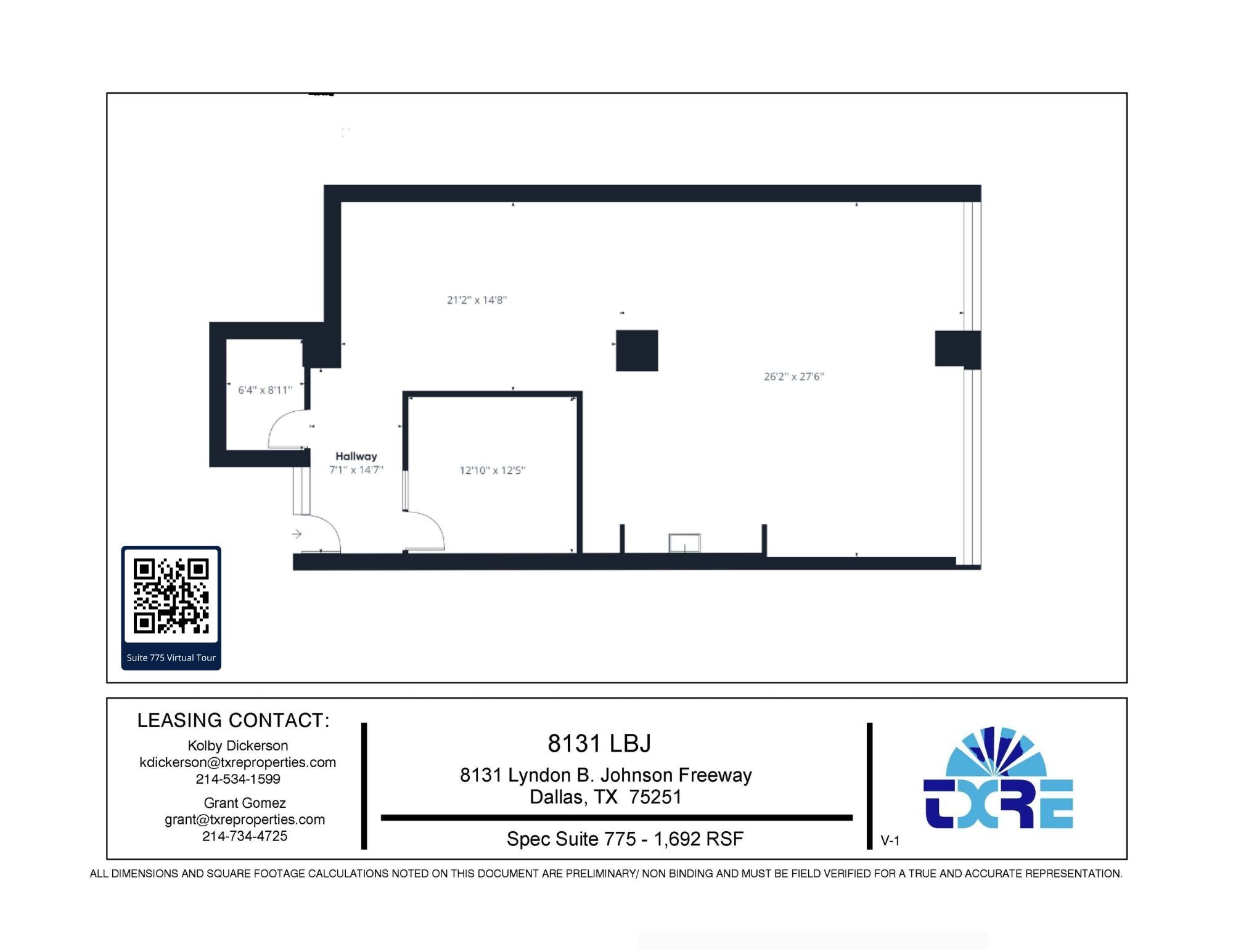 8131 Lyndon B Johnson Fwy, Dallas, TX à louer Plan d’étage– Image 1 sur 1