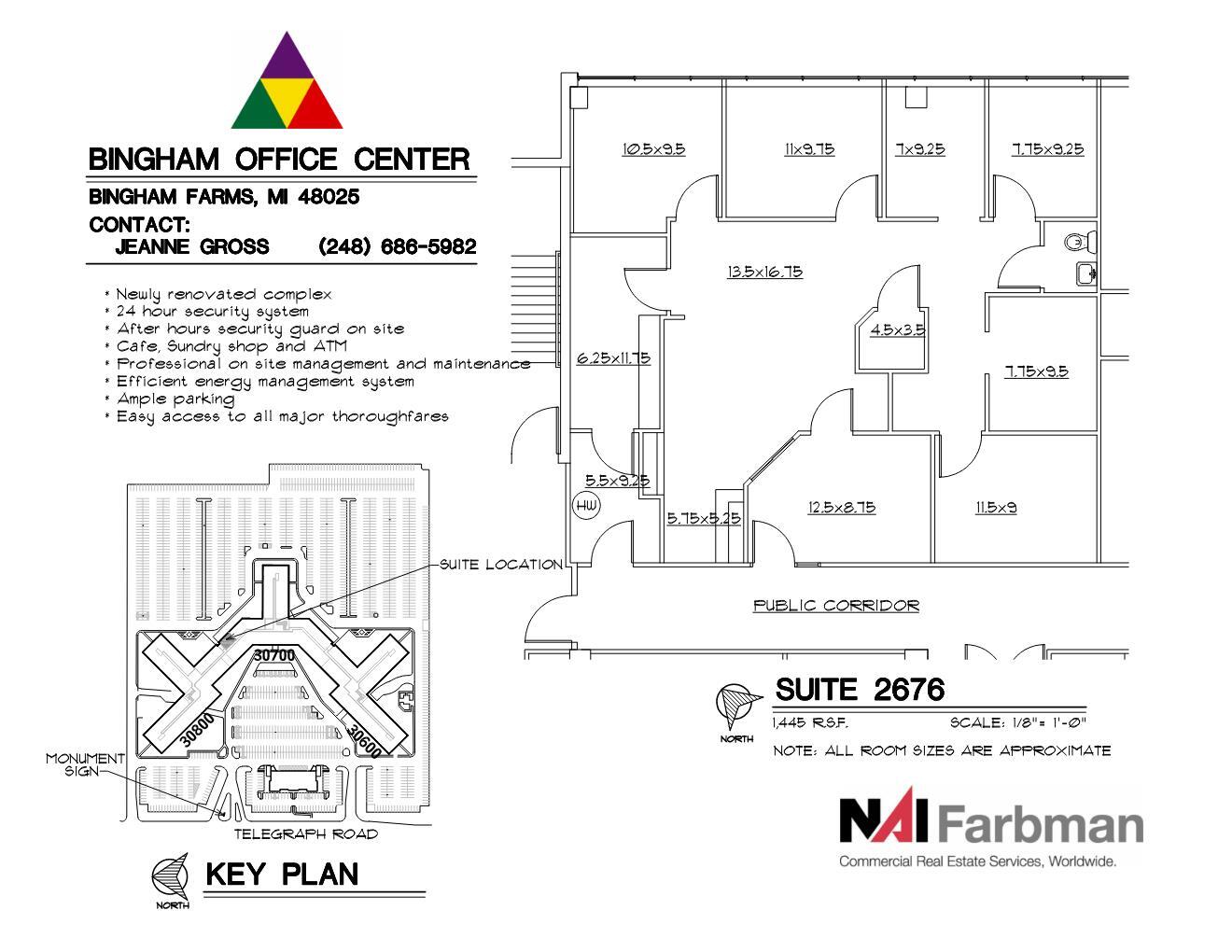 30600-30700 - 30800 Telegraph Rd, Bingham Farms, MI à louer Plan d’étage– Image 1 sur 1