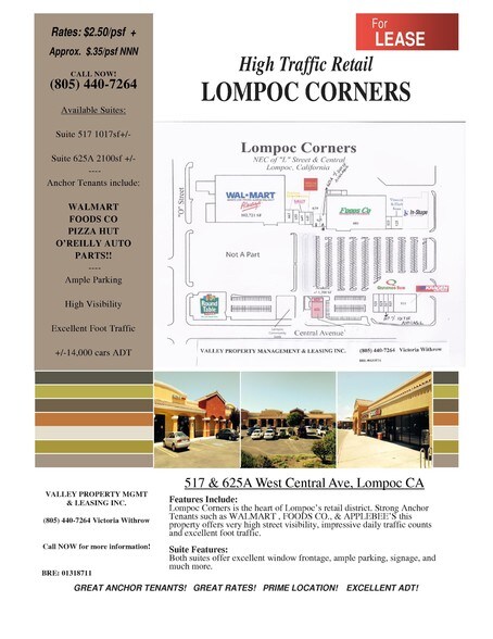 525-663 W Central Ave, Lompoc, CA à louer - Photo de l’immeuble – Image 3 sur 8