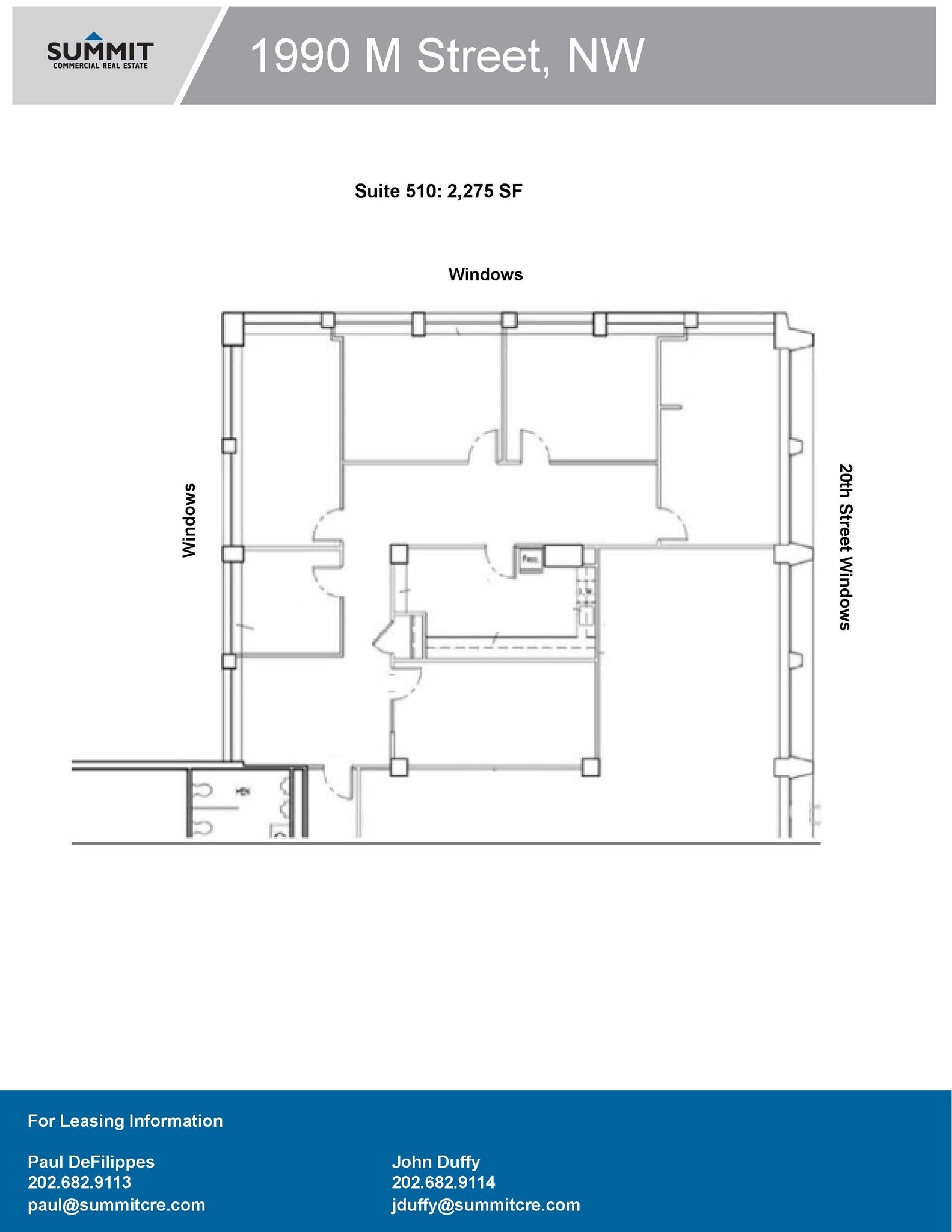 1990 M St NW, Washington, DC à louer Plan d’étage– Image 1 sur 1