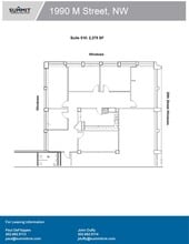 1990 M St NW, Washington, DC à louer Plan d’étage– Image 1 sur 1