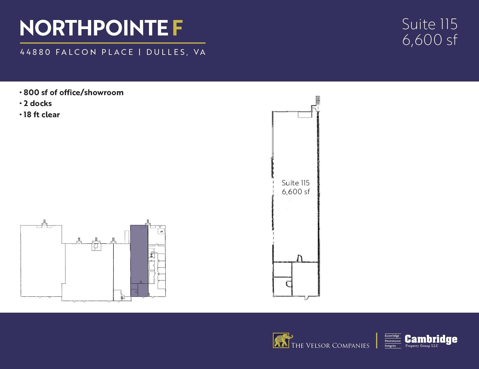 44880 Falcon Pl, Dulles, VA à louer Plan d’étage– Image 1 sur 1