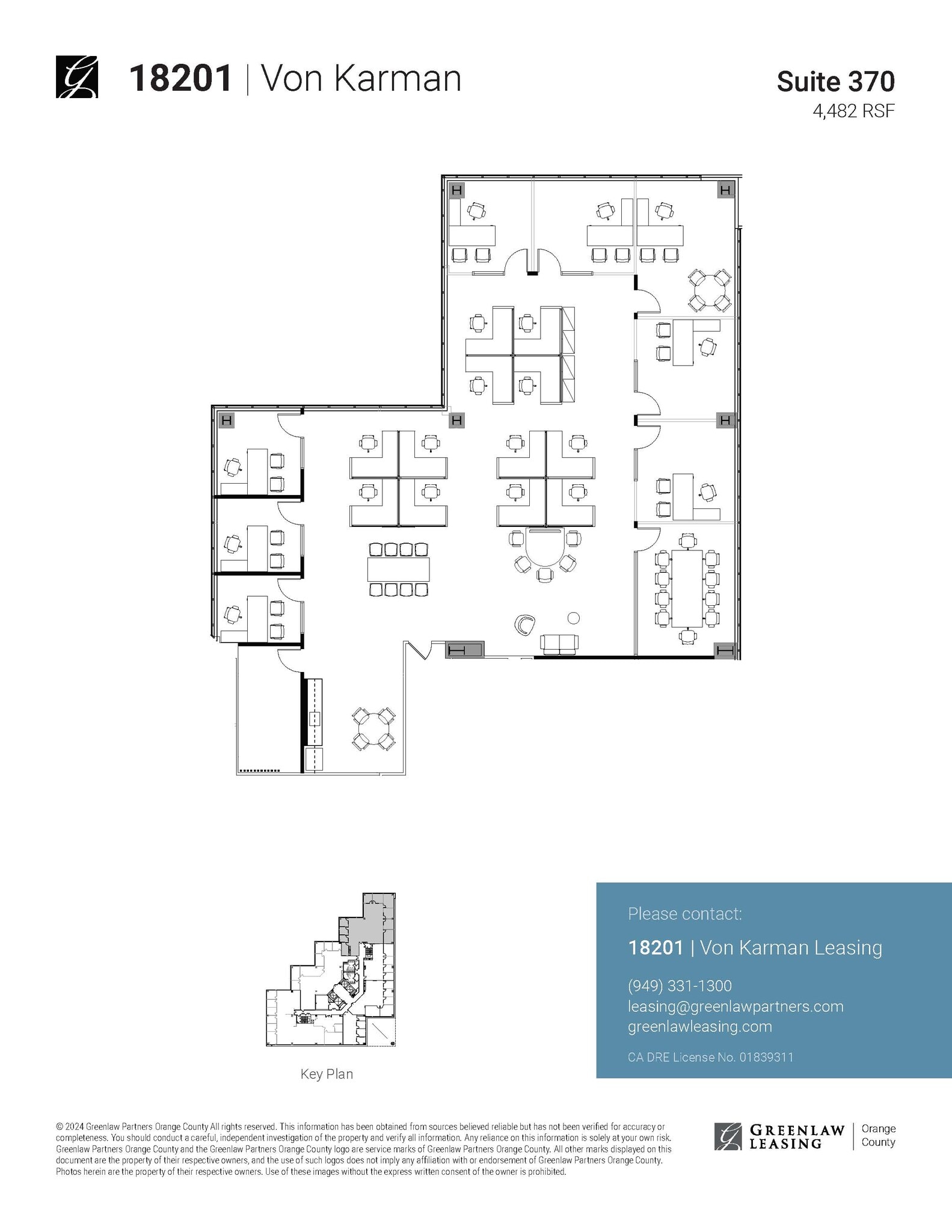 18201 Von Karman Ave, Irvine, CA à louer Plan d’étage– Image 1 sur 2