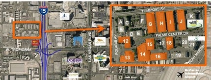 3205-3237 W Tompkins Ave, Las Vegas, NV - Vue aérienne  vue de carte