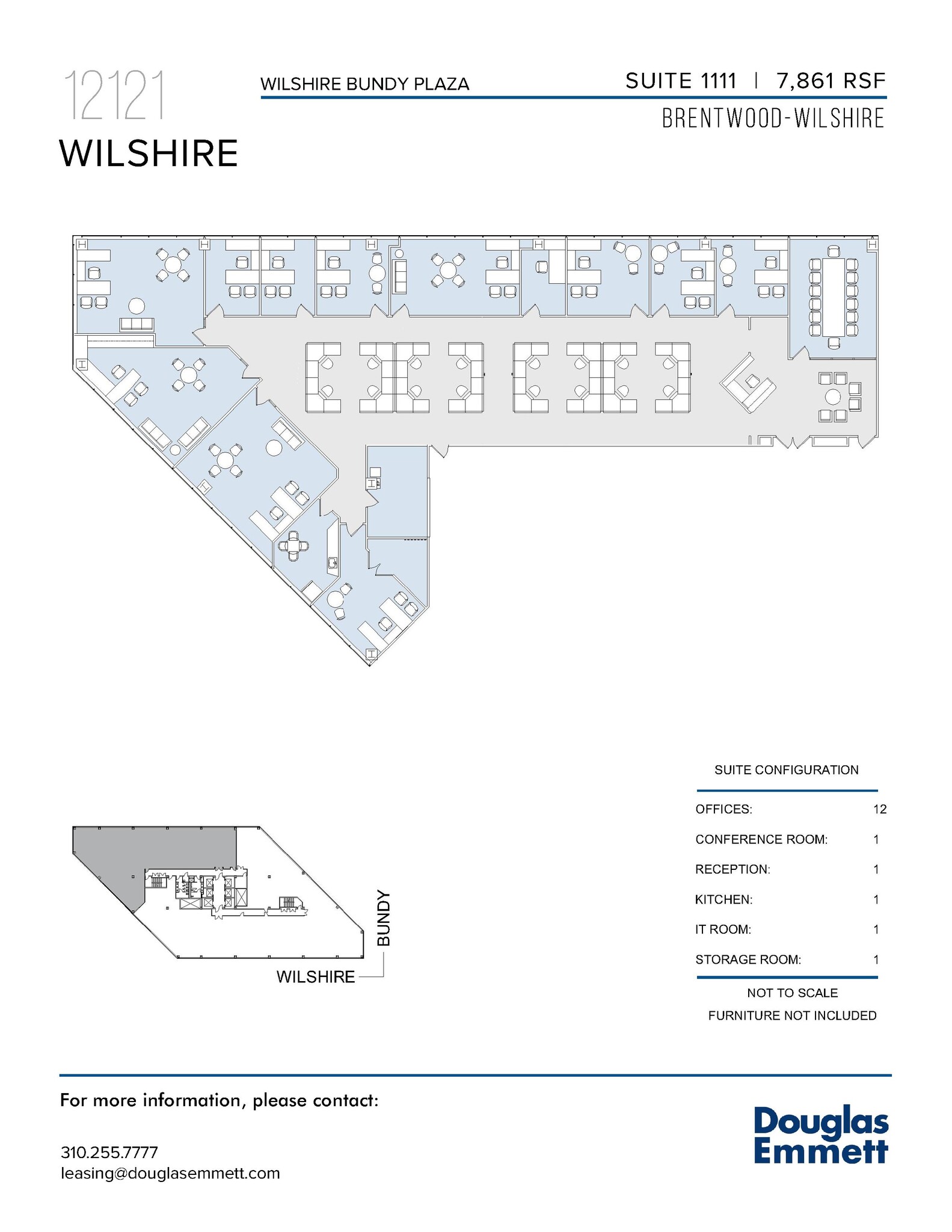 12121 Wilshire Blvd, Los Angeles, CA à louer Plan d’étage– Image 1 sur 1