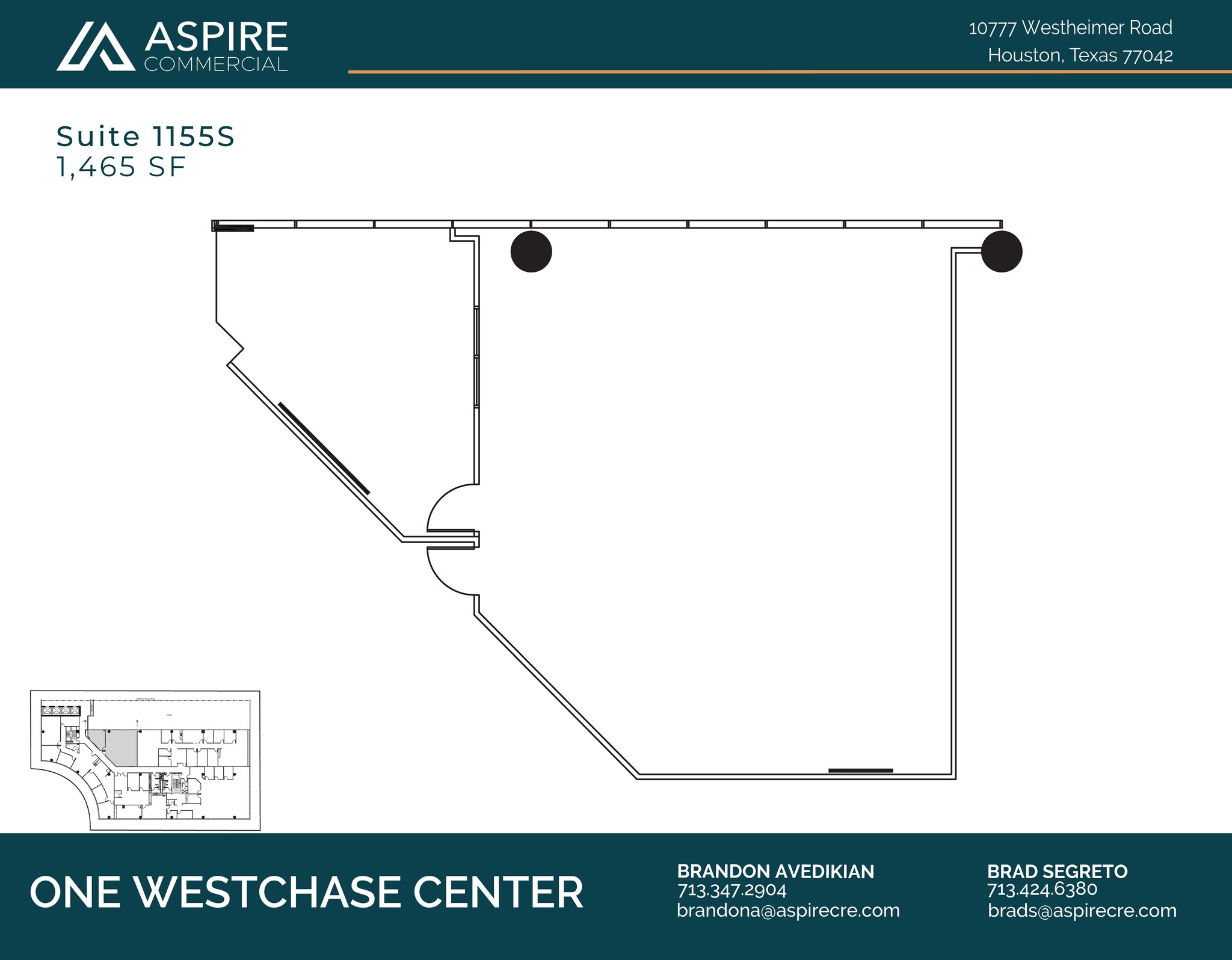10777 Westheimer Rd, Houston, TX à louer Plan d’étage– Image 1 sur 2