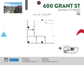 600 Grant St, Denver, CO à louer Plan d’étage– Image 2 sur 3