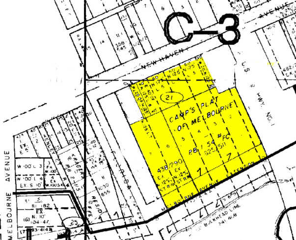 1109 E New Haven Ave, Melbourne, FL à vendre - Plan cadastral – Image 3 sur 11