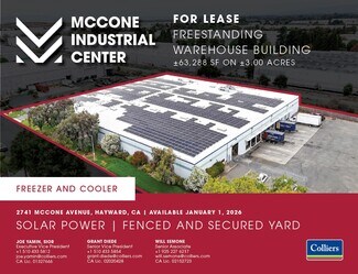 Plus de détails pour 2741 McCone Ave, Hayward, CA - Industriel/Logistique à vendre