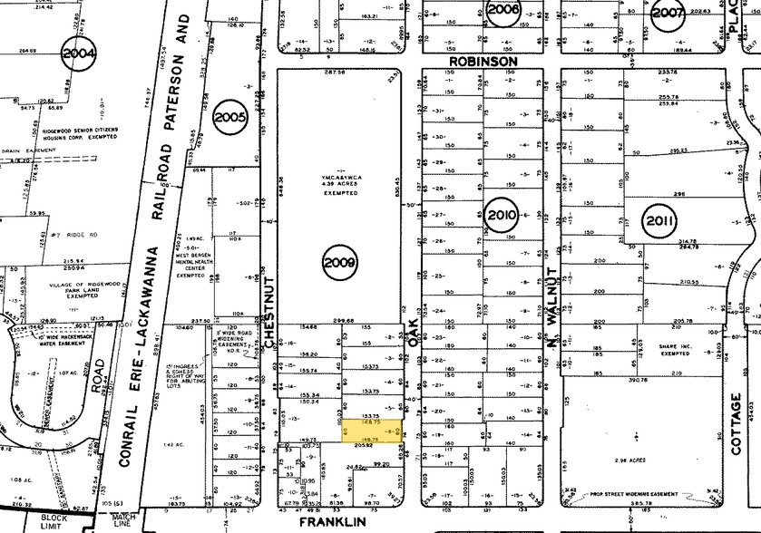 74 Oak St, Ridgewood, NJ à louer - Plan cadastral – Image 2 sur 9