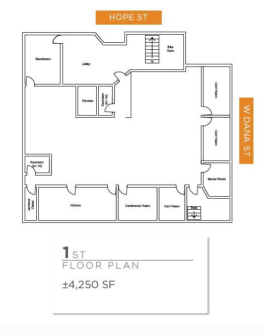 280 Hope St, Mountain View, CA à louer Plan d’étage– Image 1 sur 1