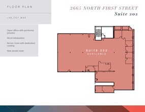 2665 N 1st St, San Jose, CA à louer Plan d’étage type– Image 2 sur 3