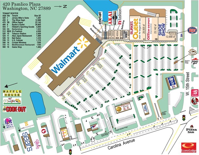 536 Pamlico Plz, Washington, NC à louer - Plan de site – Image 2 sur 8