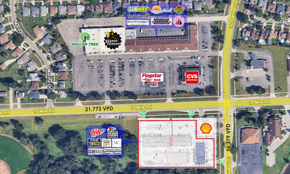 13400-13480 E 15 Mile Rd, Sterling Heights, MI à louer - Plan de site – Image 3 sur 9