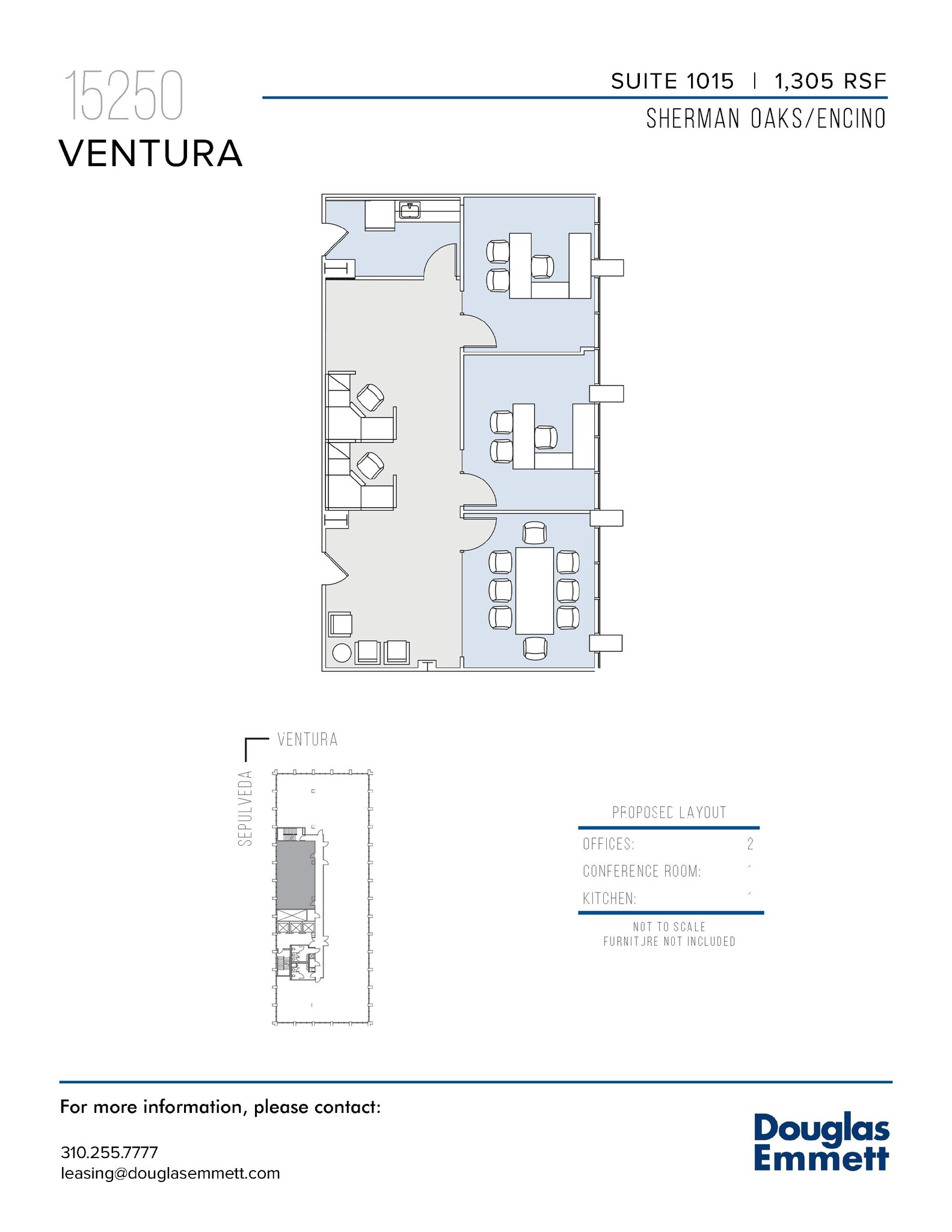 15250 Ventura Blvd, Sherman Oaks, CA à louer Plan d’étage– Image 1 sur 1