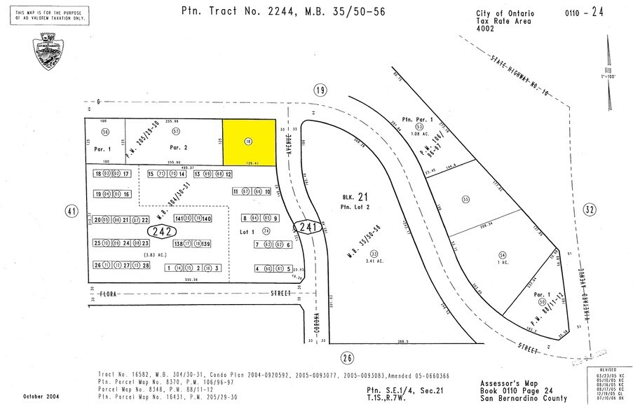 1802 E G St, Ontario, CA à louer - Plan cadastral – Image 2 sur 10