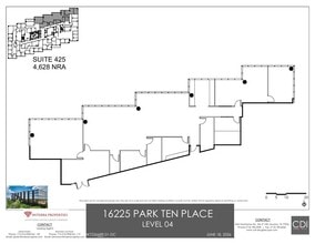 16225 Park Ten Pl, Houston, TX à louer Plan d’étage– Image 1 sur 2