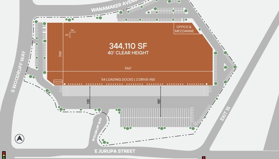1350 S Wanamaker Ave, Ontario, CA à louer Plan de site– Image 1 sur 1