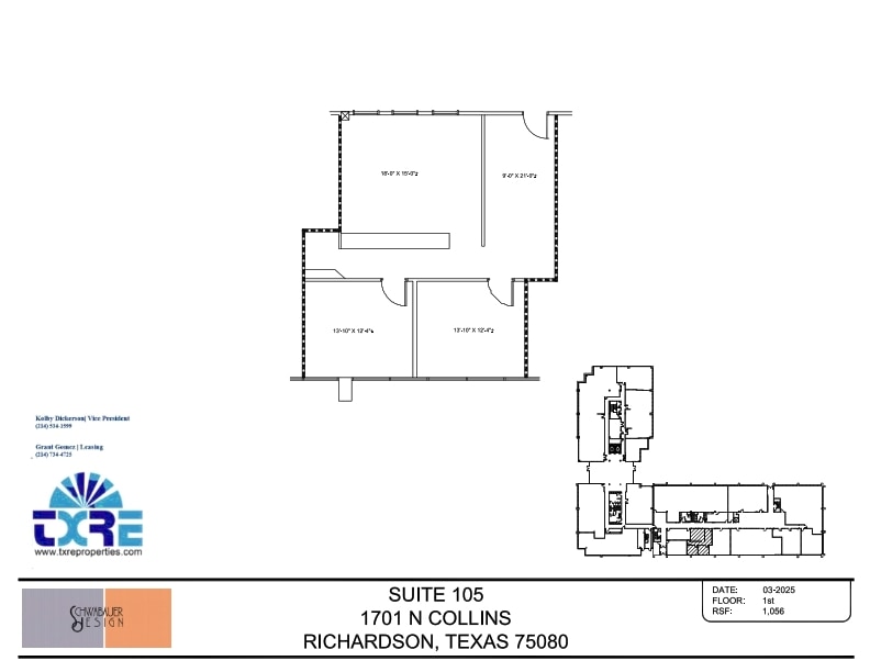 1701 N Collins Blvd, Richardson, TX à louer Plan d’étage– Image 1 sur 1