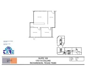 1701 N Collins Blvd, Richardson, TX à louer Plan d’étage– Image 1 sur 1