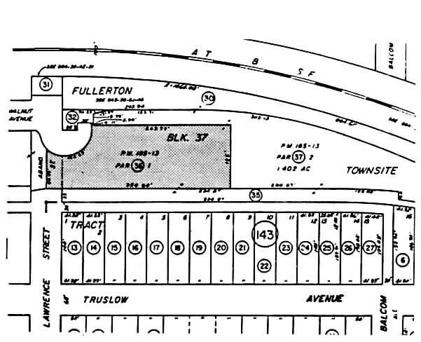 410 E Walnut Ave, Fullerton, CA à louer - Plan cadastral – Image 2 sur 4