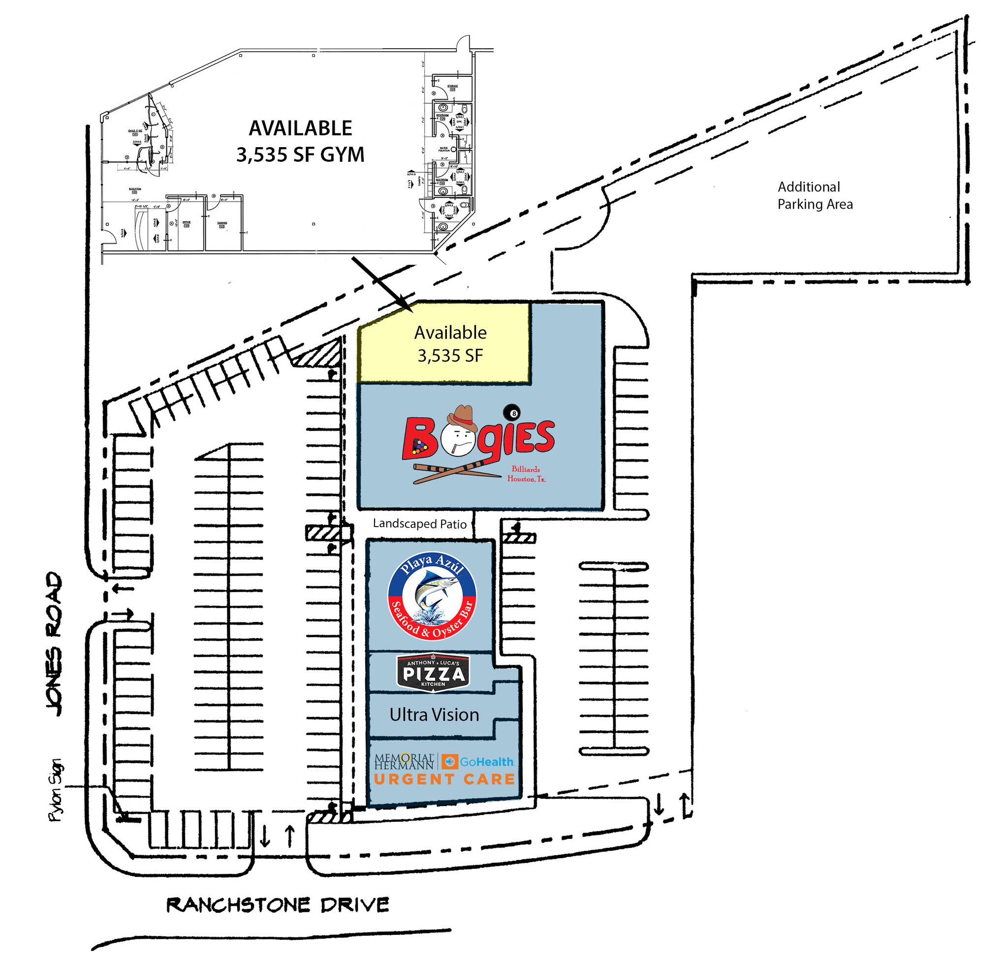 9606-9638 Jones Rd, Houston, TX à louer Plan de site– Image 1 sur 1