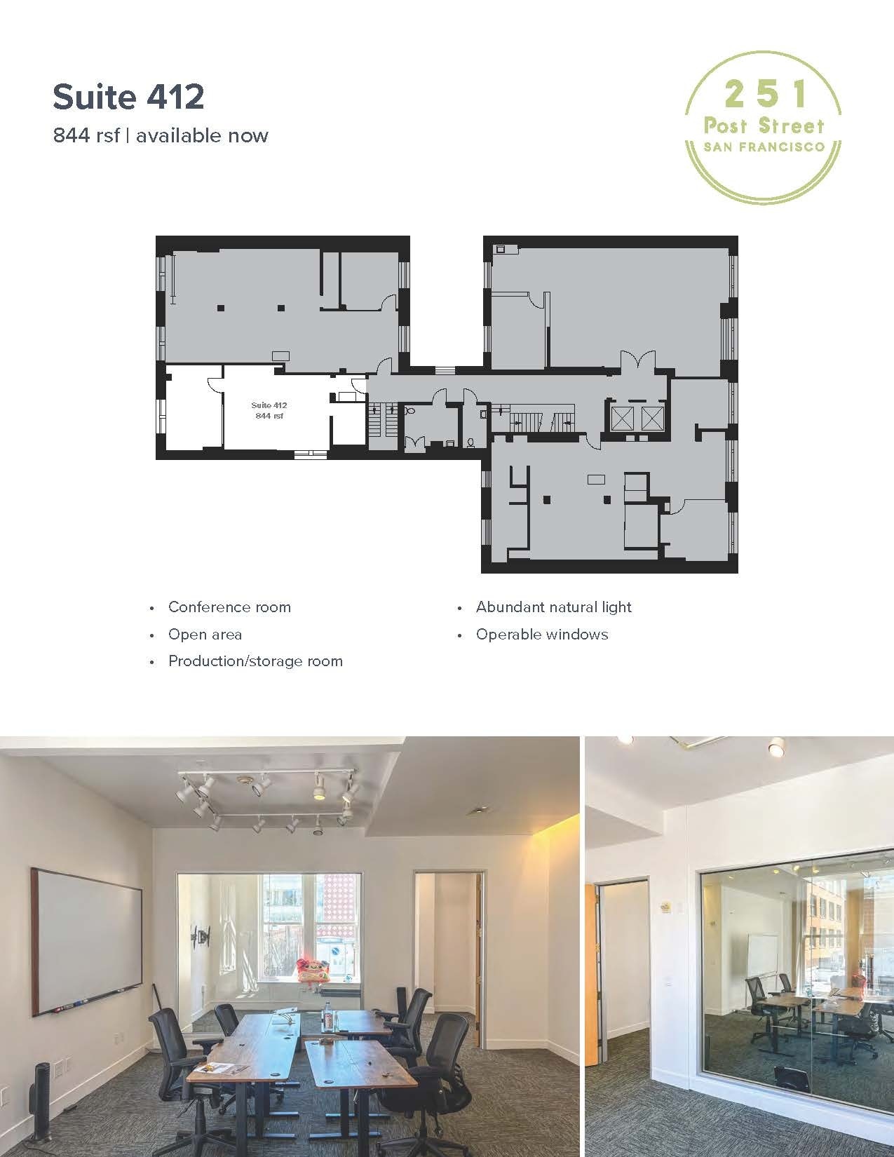 251 Post St, San Francisco, CA à louer Plan d’étage– Image 1 sur 4