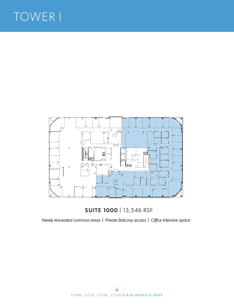 11700 Plaza America Dr, Reston, VA à louer Plan d’étage– Image 1 sur 1