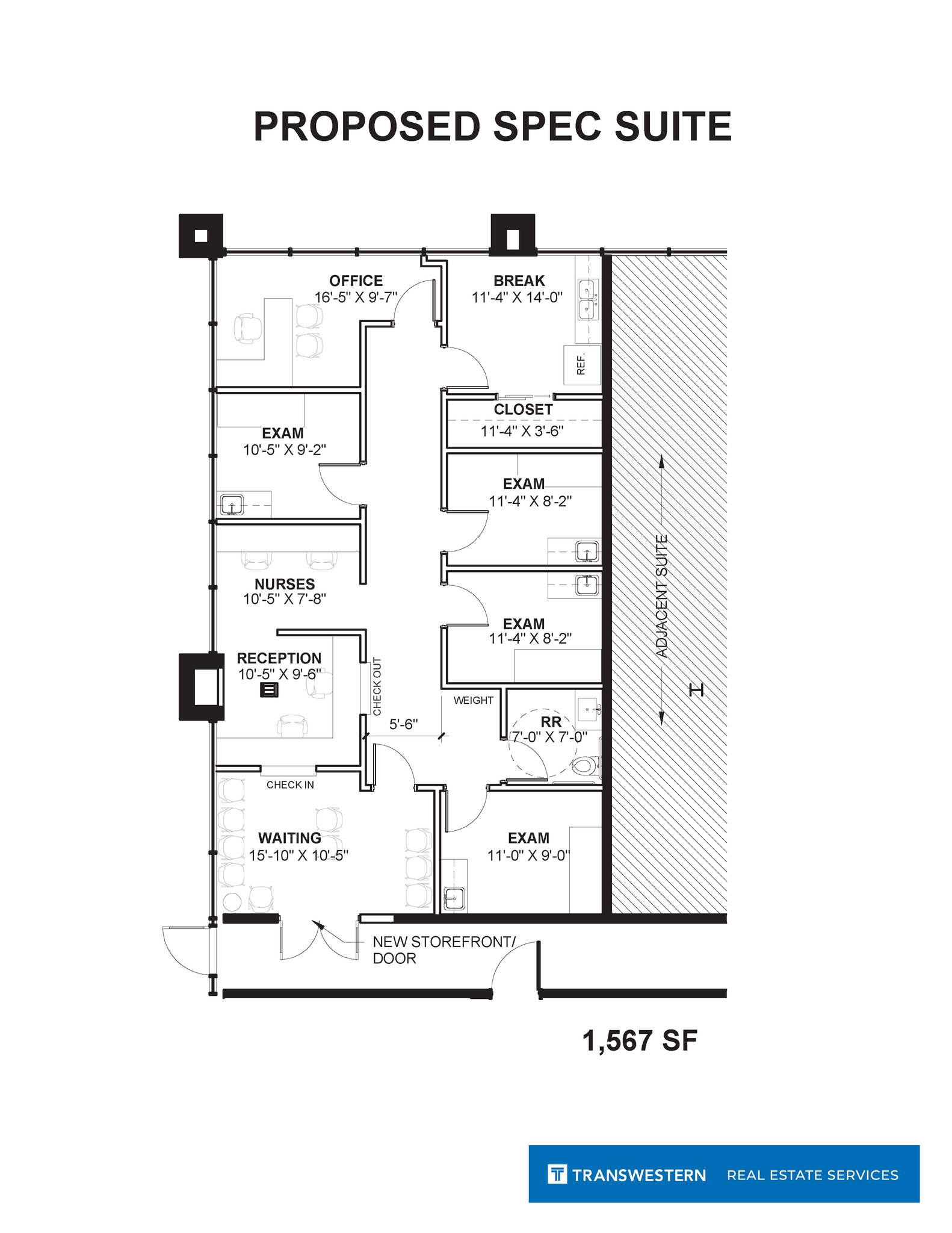 2222 W Rosedale St, Fort Worth, TX à louer Plan d’étage– Image 1 sur 1